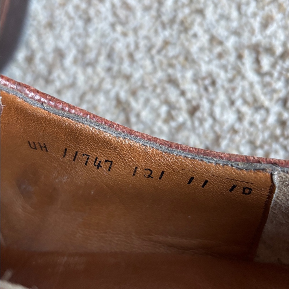 Salvatore Ferragamo Brown Pebble Grain Leather Plain Toe Oxfords Shoes 11 D - Picture 10 of 10